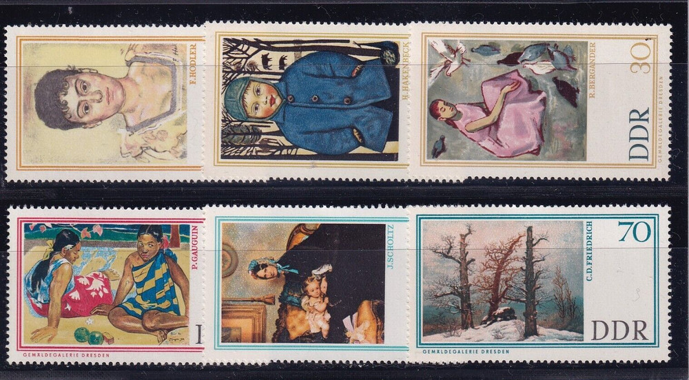 DDR MNH ** 1262-7 SC 909-14 Paintings Dresden Museum