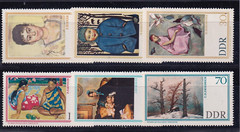 DDR MNH ** 1262-7 SC 909-14 Paintings Dresden Museum