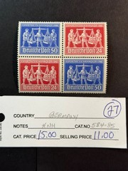 Germany # 584-585 MNH Block of 4 2024 Scott Catalogue Value $ 15.00