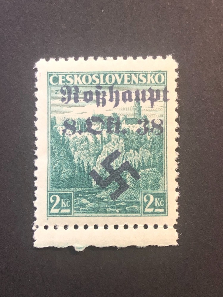 SUDETENLAND WWII-GERMAN OCC. Local ovpt (ROSSHAUPT) 2 Kc. MNH /s1 #126