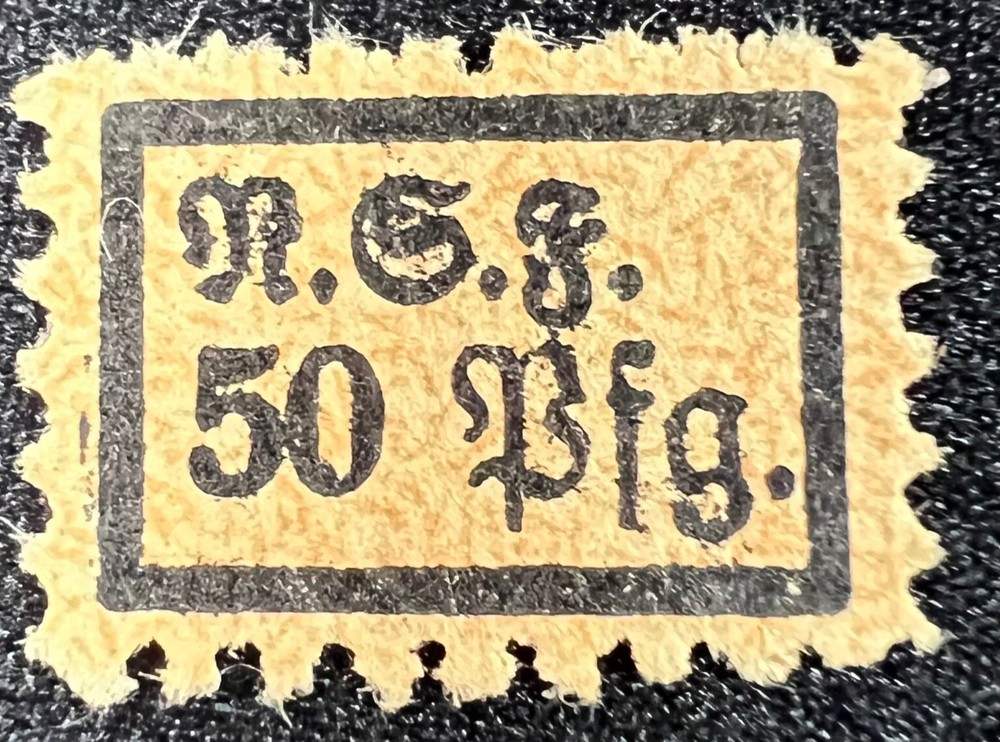 1940s Germany R.G.G. 50 Pfg Membership Dues Stamp Nazi WWII Revenue