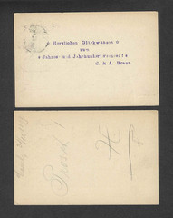 GERMANY – (2) postcard – Happy New Year 1900