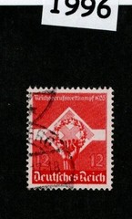 Used Stamp Sc 455 Hitler youth Young workers Third Reich Germany 1935 #1996