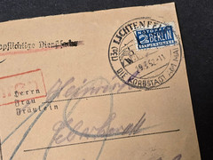 Post Ww2 German Bayern Post Free Nachgebühr Revenue Cover Berlin Tax Stamp 1952