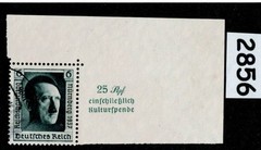 Used stamp B106a Adolf Hitler 1937 Birthday Nuremberg Germany #2856