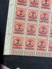 Weimar Republic German Empire 1923 Overprint Surcharge Stamp 2 mill on 200 mark