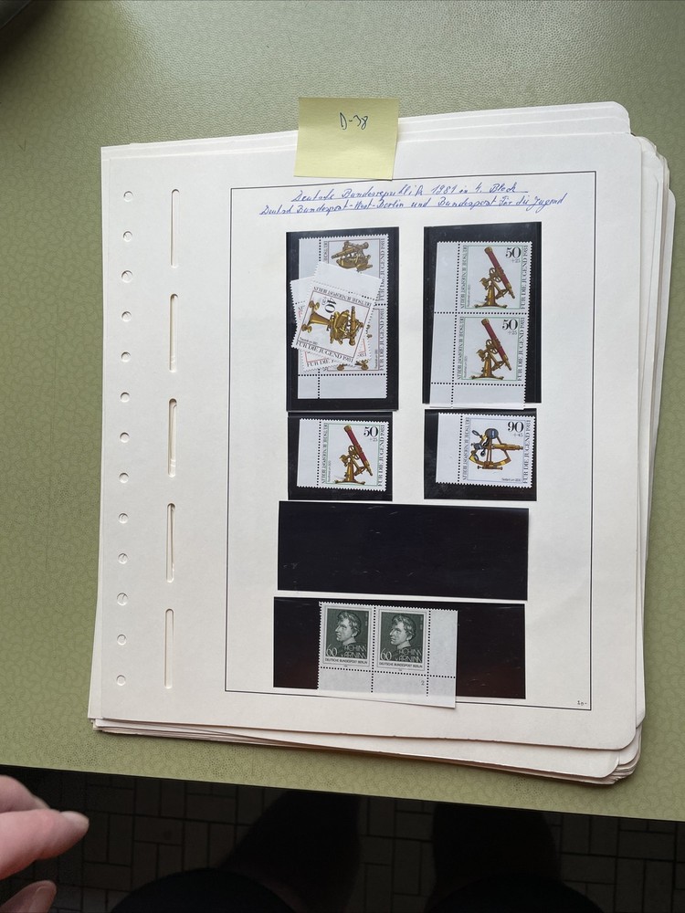 Federal Berlin collection blocks of four mint stamped smorgasbord D-38