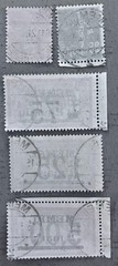 Memel 43-44, 47-49 / 1921-1922 Stamps Surcharged in Dark Numbers / Used