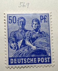 Germany Lot of 5 Stamps SC 560,562,567,569,577 1948 Mint Hinged