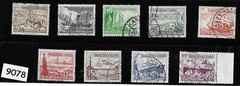 #9078 Used Stamp set B107-115 1937 Germany Third Reich Winter relief fund