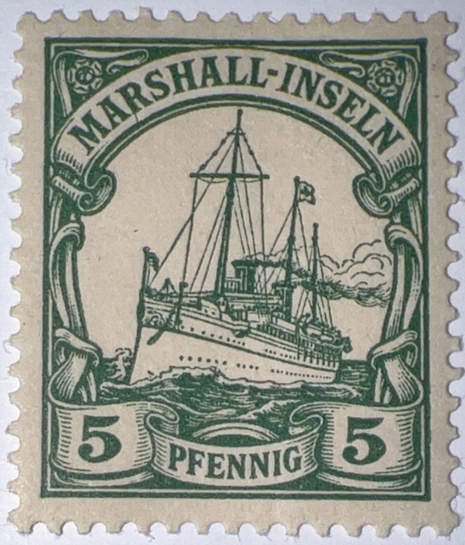 Travelstamps: 1901 GERMANY MARSHALL ISLANDS SC#14 Kaiser’s Yacht Mint UnWmk