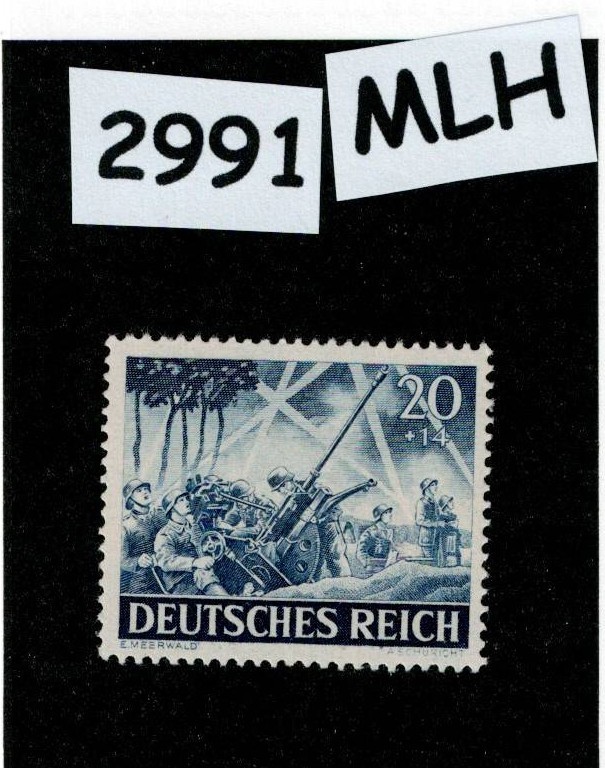 MLH stamp B225 Anti-Aircraft WWII Military Hero’s Armed forces 1943 #2991