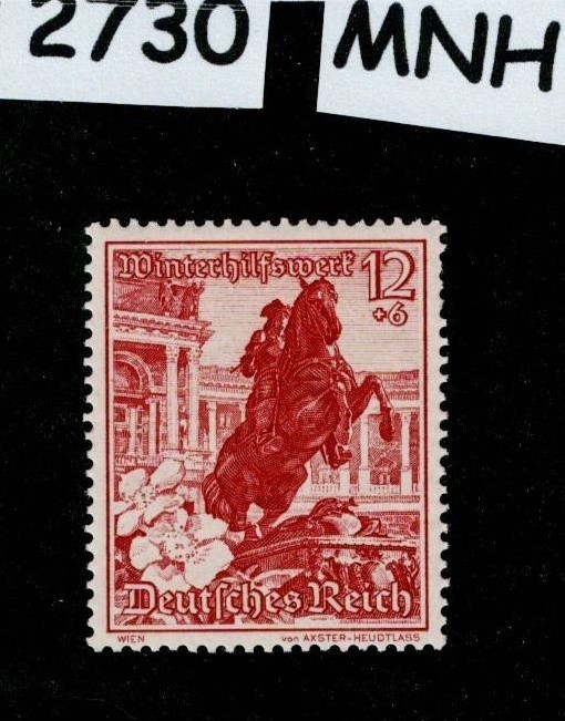MNH Stamp B128 1938 Germany Castles Cathedrals Mountains Winter relief #2730