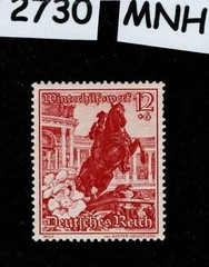 MNH Stamp B128 1938 Germany Castles Cathedrals Mountains Winter relief #2730