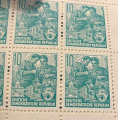 East Germany DDR Stamp Booklet #330a, 333a, 477a 5pf, 10pf, 20pf Unused Unhinged