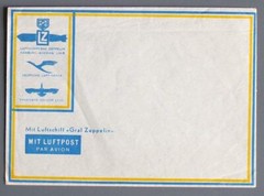 GERMANY 1930s ZEPPELIN, Mint Original Stationery Airmail Cover + Letter Sheet !!