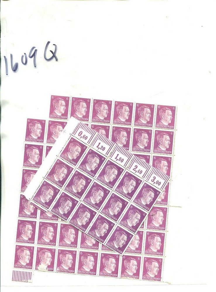 ADOLPH HITLER PURPLE STAMP LOT OF 63 STAMPS MNH 1609Q