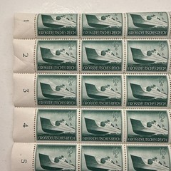 Sheet of 50 German Deutsches Reich Kriegsmarine torpedo boat Postage Stamps