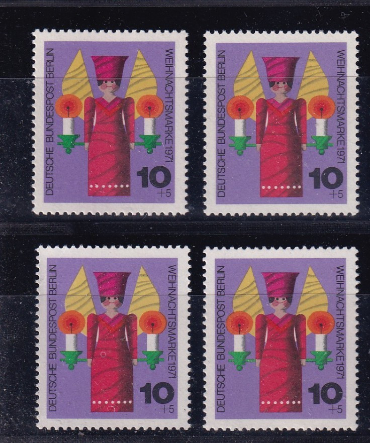 Berlin MNH ** 417 Scott 9NB87 Christmas 4x