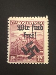 SUDETENLAND WWII-GERMAN OCC. Local ovpt (OSTRAU) 1.20 Kc. MNH /s1 #326