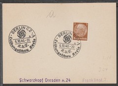 ✔️ GERMANY 3. Reich RARE Special Postmark POSTCARD
