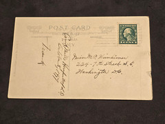 WW2 WWII US Army soldiers military postcard sent from hospital to DC 1914
