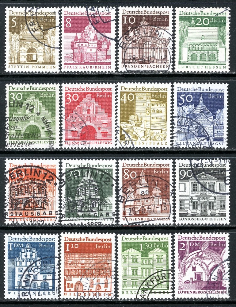 Stamps Germany-Berlin, Scott # 9N235-9N250 used, complete set