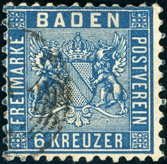 GERMAN STATES 1862 BADEN USED #16 NUMERAL !! Q74