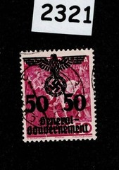 Used Stamp Sc N42 General Government Swastika Overprint Poland WWII #2321