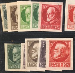 Lot Stamp Germany Reich Bavaria Bayern Classic Selection MNH MH Small Faults 1
