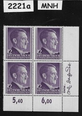 MNH Stamp block Sc N80 / Adolf Hitler 12 GR Germany Occupied Poland #2221a