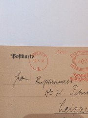 Germany Third Reich 1933 Official Postal Card Bremen Justice