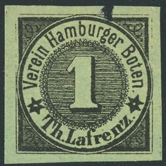 Hamburg Private Local Post Shipping Label Delivery Service 1pf Postage Germany