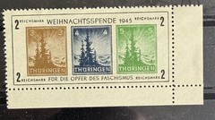 GERMANY – Soviet Zone Thuringia Christmas Sheet Mint Lightly Hinged – CV $140