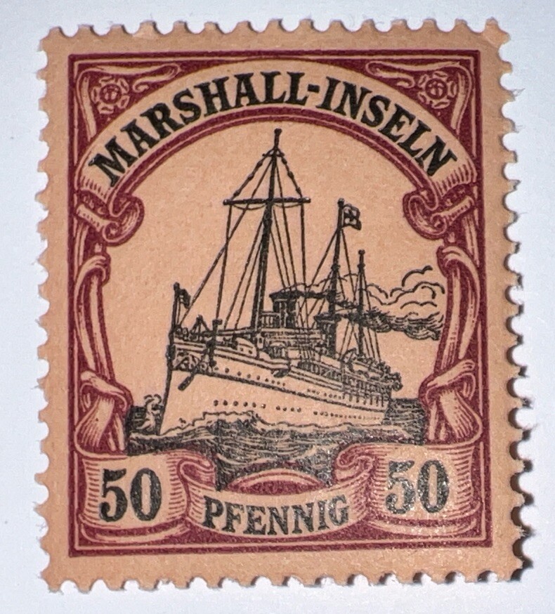 Travelstamps: GERMANY MARSHALL ISLANDS STAMPS Kaiser’s Yacht 50pf MOGNH UnWMK