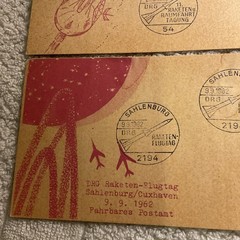 GERMANY-(1962)-SPACE Events.lot of 2 UNUSED Postcards #24