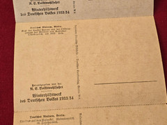 THIRD REICH 1933/34 WHW WINTER HELP TRIPLE CARD! WW2 WWII German Postcard