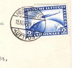 GERMANY Card GRAF ZEPPELIN 2m Air Mail 1929 *1.AMERIKAFAHRT* USA Hoboken KZ302