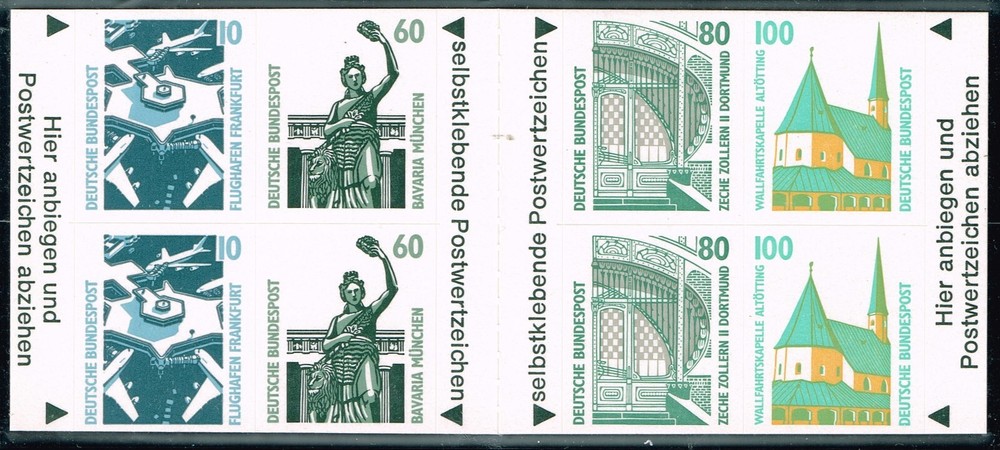 Germany Scott #1663a MNH VF – 1991 booklet pane