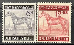 1943 German Stamps set Mi:DR 857/858 Racing Horse MH* /665