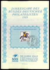 GERMANY FOLDER BDPH 1989 500 YEARS POST – POSTRIDER HORSE – ONLY FOR MEMBERS!