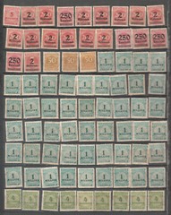 Germany lot of 81 MNH and MH stamps numerals & surcharge inflation period