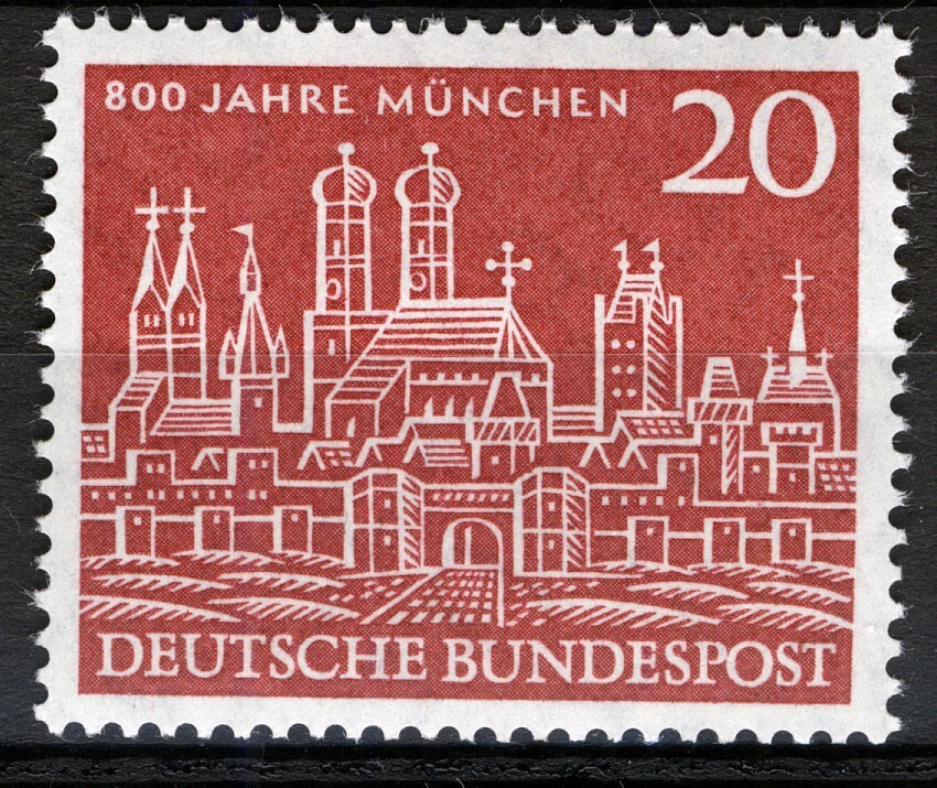 BRD 1958, 800th Anniversary of Munich set MNH, Mi 289