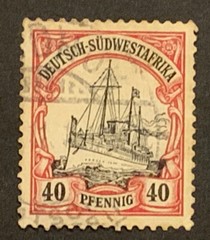Travelstamps: GERMANY SOUTH WEST AFRICA STAMPS Kaiser’s Yacht Used UnWMK