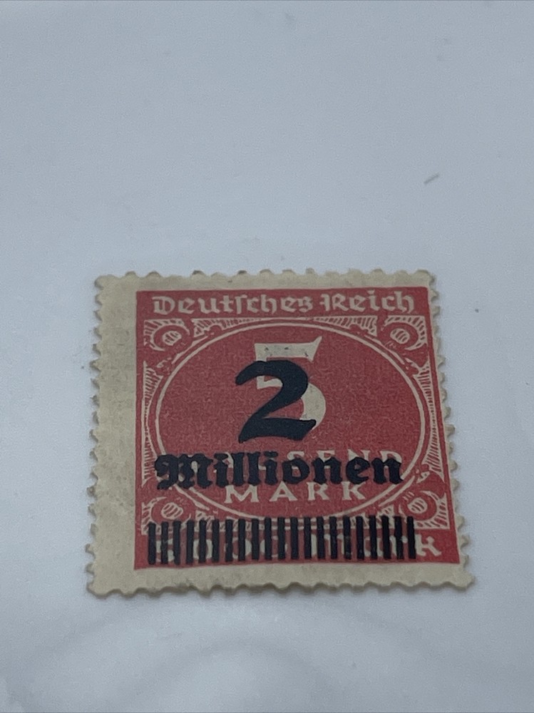 1920’s German Deutsches Reich Rare Stamp 2 Millionen