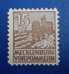 Germany Stamp Allied Occupation 15 Pfennig 1946 SBZ Mi. Nr. 37 a (20850)