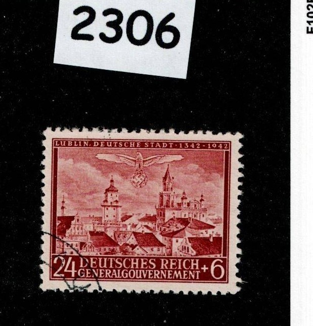Used Stamp Sc NB16 General Government Warsaw Lublin Cracow Poland WWII #2306