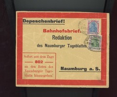 germany newspaper railway packet 1922 berlin naumberg d 4