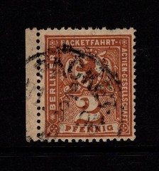 Germany Late 1890s 2p Berlin Post Used / Wmk 90* Lines / Dk Brown – S58645