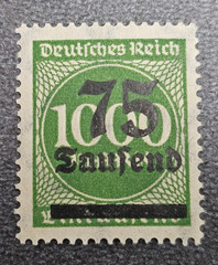 Stamp Germany Reich FREIMARKE 75 000 Mark 1923 Mi. Nr. 288 [🇩🇪39275]